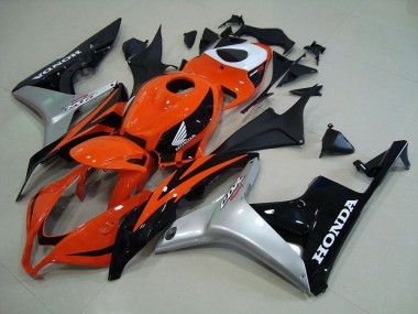 2007-2008 Orange Silver Black Honda CBR600RR Motorcycle Fairings MF3088 UK Factory