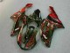 2007-2008 Black Red Flame Kawasaki ZX6R Motor Bike Fairings UK Factory