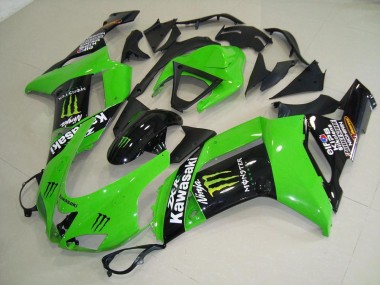 2007-2008 Monster Green Kawasaki Ninja ZX6R Motorcycle Fairings MF3685 UK Factory