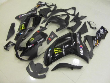 2007-2008 Black Monster Kawasaki ZX6R Motorcylce Fairings UK Factory