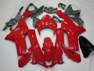 2007-2008 Red Kawasaki ZX6R Motorcycle Fairings MF0578 UK Factory