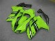 2007-2008 Green Black Kawasaki ZX6R Motorcycle Fairings Kit UK Factory