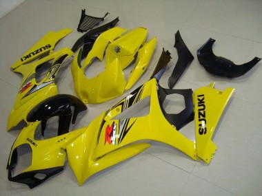 2007-2008 Yellow Suzuki GSXR 1000 K7 Motorcycle Fairings Kit UK Factory