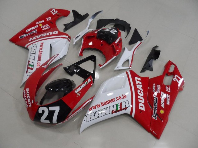 2007-2014 Banner 27 Ducati 848 1098 1198 Motorcycle Fairings Kits UK Factory 2007-2014 Banner 27 Ducati 848 1098 1198 Motorcycle Fairings Kits UK Factory