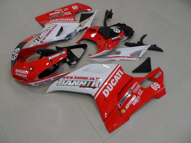 2007-2014 Orange Banner 69 Ducati 848 1098 1198 Replacement Fairings UK Factory 2007-2014 Orange Banner 69 Ducati 848 1098 1198 Replacement Fairings UK Factory