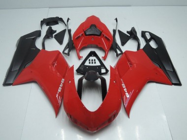 2007-2012 OEM Red with Matte Black Side Ducati 848 1098 1198 Motorcycle Fairings MF4023 UK Factory