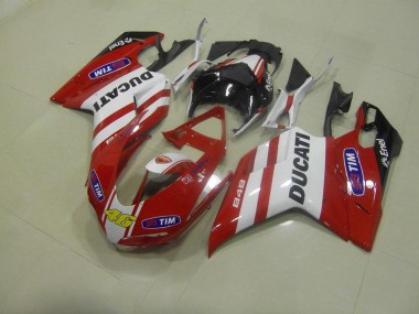 2007-2012 Red 46 Ducati 848 1098 1198 Motorcycle Fairings MF4036 UK Factory