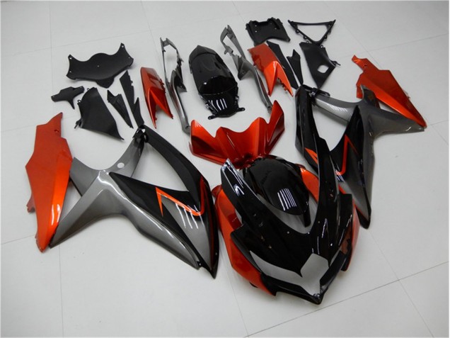 2008-2010 Black Orange Grey Suzuki GSXR 600/750 Motorbike Fairing Kits UK Factory 2008-2010 Black Orange Grey Suzuki GSXR 600/750 Motorbike Fairing Kits UK Factory