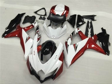 2008-2010 White Red Black Suzuki GSXR 600/750 K8 Motorcycle Fairings MF0070 UK Factory