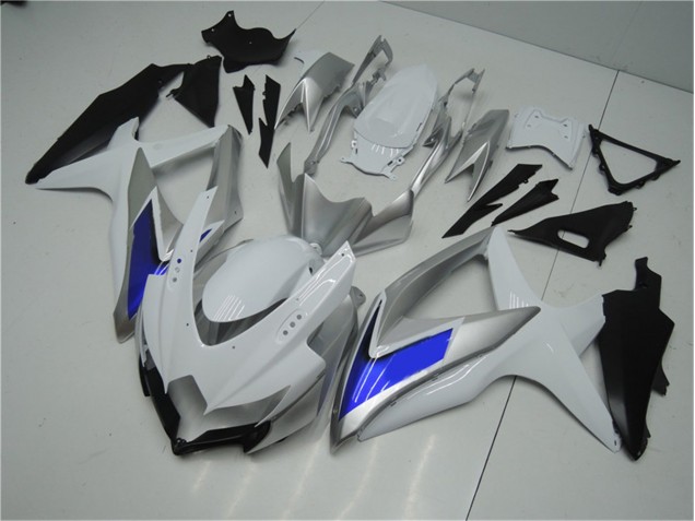 2008-2010 White Silver Blue Suzuki GSXR 600/750 Motorcycle Fairings Kit UK Factory 2008-2010 White Silver Blue Suzuki GSXR 600/750 Motorcycle Fairings Kit UK Factory