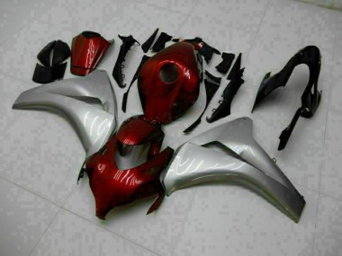 2008-2011 Red Silver Honda CBR1000RR Replacement Motorcycle Fairings UK Factory