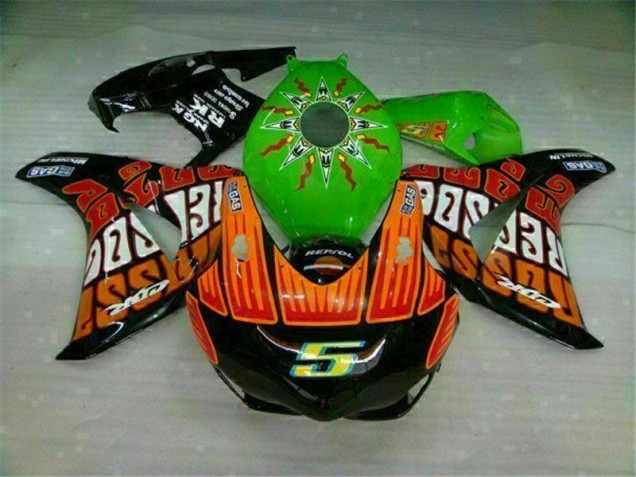 2008-2011 Green Orange Honda CBR1000RR Motorcycle Fairings Kits UK Factory 2008-2011 Green Orange Honda CBR1000RR Motorcycle Fairings Kits UK Factory