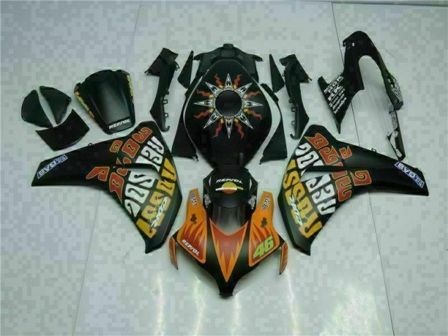 2008-2011 Orange Black Honda CBR1000RR Motorcyle Fairings UK Factory 2008-2011 Orange Black Honda CBR1000RR Motorcyle Fairings UK Factory