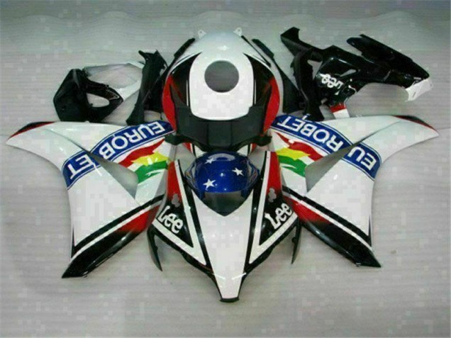 2008-2011 White Blue Red Eurobet Lee Honda CBR1000RR Motorcycle Fairing Kit UK Factory 2008-2011 White Blue Red Eurobet Lee Honda CBR1000RR Motorcycle Fairing Kit UK Factory