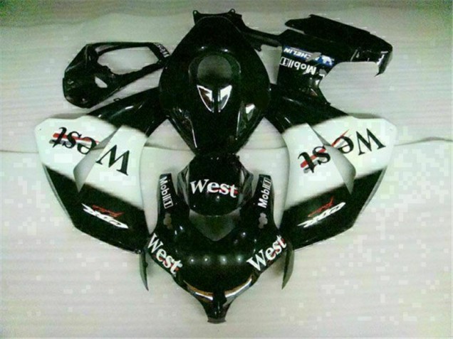 2008-2011 White Black West Honda CBR1000RR Motorbike Fairing Kits & Plastics UK Factory 2008-2011 White Black West Honda CBR1000RR Motorbike Fairing Kits & Plastics UK Factory
