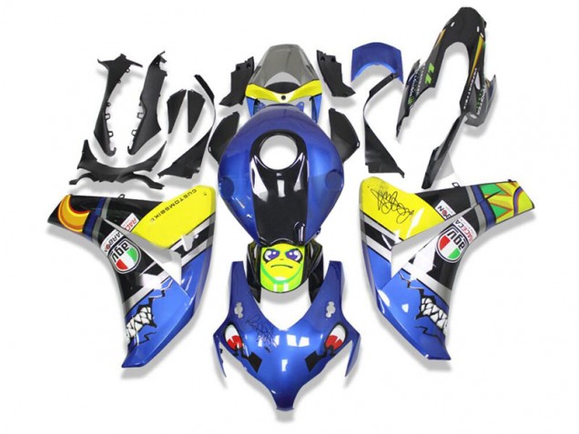 2008-2011 Blue Shark Honda CBR1000RR Motor Fairings UK Factory 2008-2011 Blue Shark Honda CBR1000RR Motor Fairings UK Factory