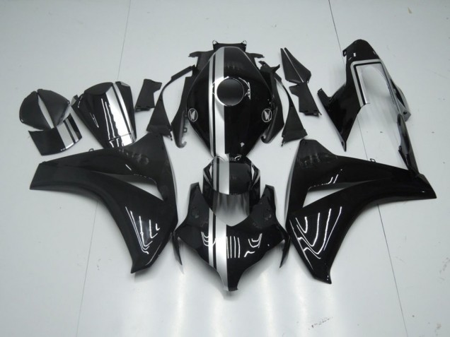 2008-2011 Glossy Black with Silver Stripe Honda CBR1000RR Motorcycle Fairing Kit UK Factory 2008-2011 Glossy Black with Silver Stripe Honda CBR1000RR Motorcycle Fairing Kit UK Factory