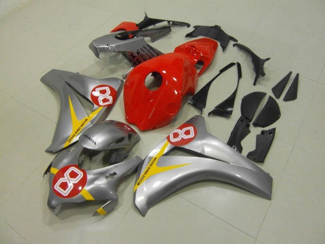 2008-2011 Silver Red 8 Honda CBR1000RR Motorbike Fairings UK Factory 2008-2011 Silver Red 8 Honda CBR1000RR Motorbike Fairings UK Factory