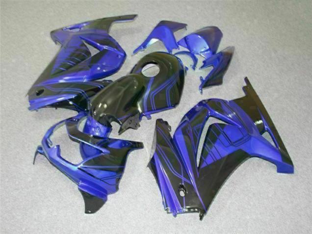 2008-2012 Black Blue Kawasaki EX250 Bike Fairing Kit UK Factory 2008-2012 Black Blue Kawasaki EX250 Bike Fairing Kit UK Factory