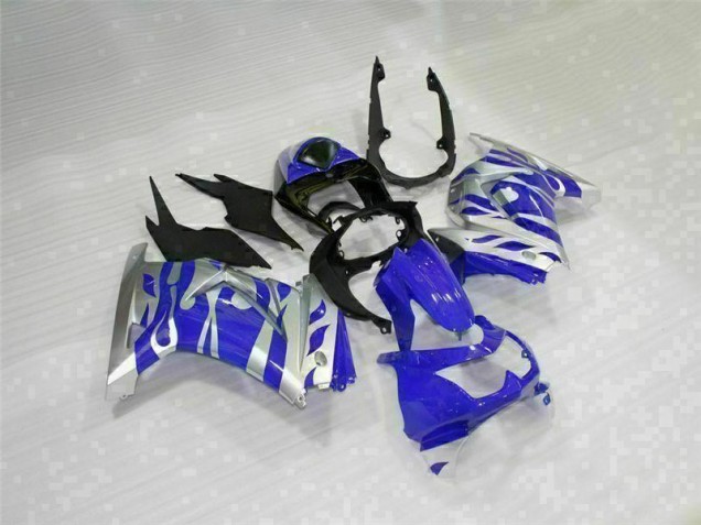 2008-2012 Black Blue Kawasaki EX250 Replacement Fairings UK Factory 2008-2012 Black Blue Kawasaki EX250 Replacement Fairings UK Factory