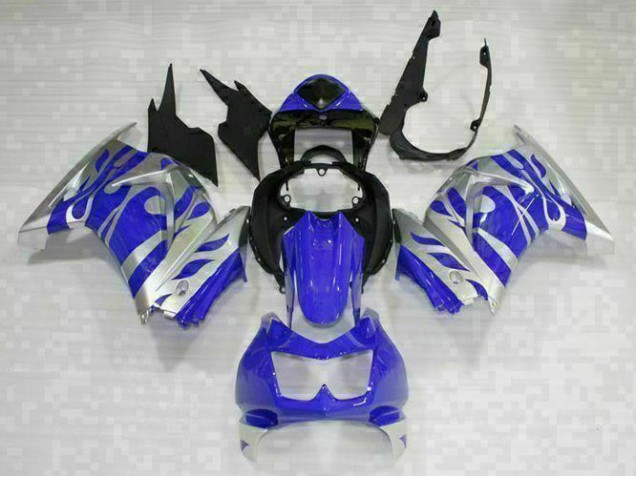 2008-2012 Black Blue Kawasaki EX250 Replacement Fairings UK Factory 2008-2012 Black Blue Kawasaki EX250 Replacement Fairings UK Factory