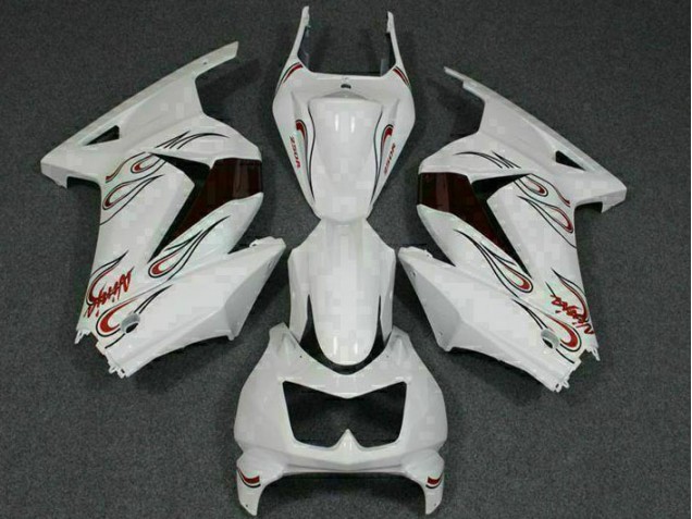 2008-2012 White Red Kawasaki EX250 Motorcylce Fairings UK Factory 2008-2012 White Red Kawasaki EX250 Motorcylce Fairings UK Factory