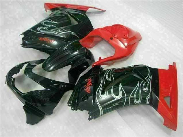 2008-2012 Black Red Ninja Kawasaki EX250 Motorcycle Fairing UK Factory 2008-2012 Black Red Ninja Kawasaki EX250 Motorcycle Fairing UK Factory