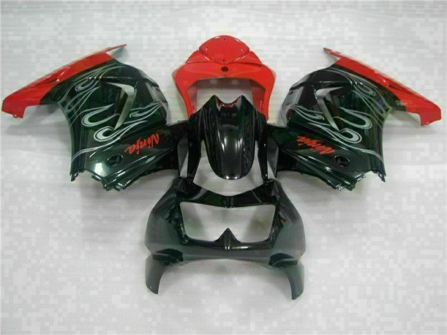 2008-2012 Black Red Ninja Kawasaki EX250 Motorcycle Fairing UK Factory 2008-2012 Black Red Ninja Kawasaki EX250 Motorcycle Fairing UK Factory
