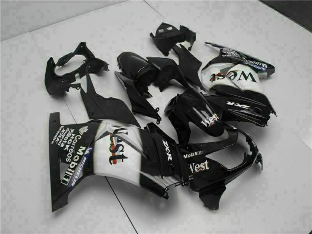 2008-2012 Black West Kawasaki EX250 Motorcycle Fairings Kits UK Factory 2008-2012 Black West Kawasaki EX250 Motorcycle Fairings Kits UK Factory