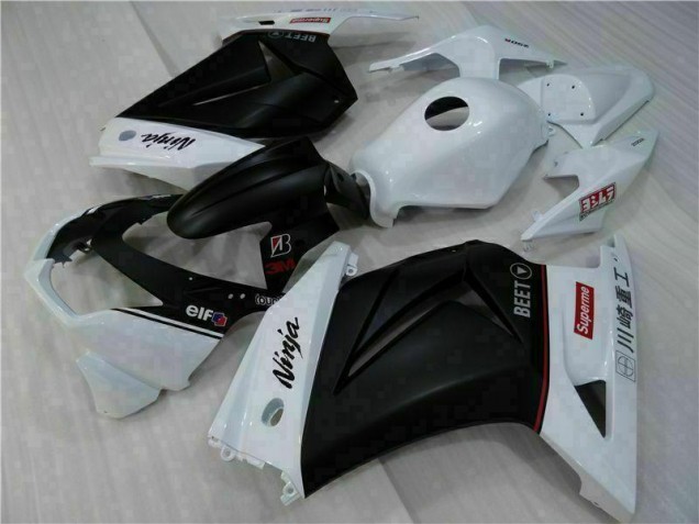 2008-2012 White Black Ninja Kawasaki EX250 Motorbike Fairings UK Factory 2008-2012 White Black Ninja Kawasaki EX250 Motorbike Fairings UK Factory