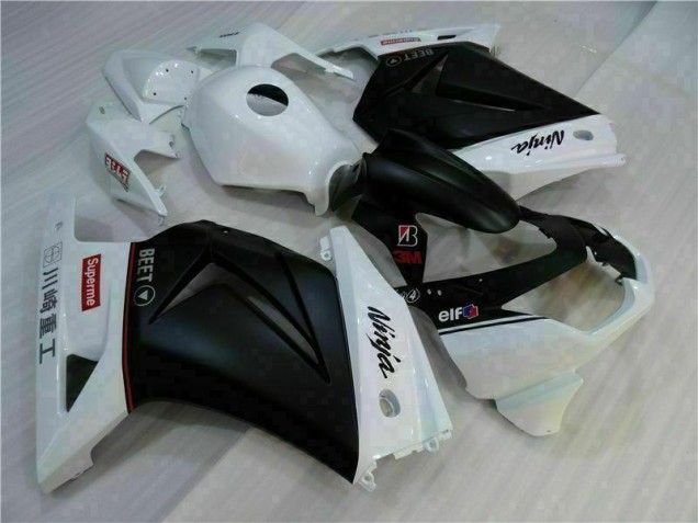 2008-2012 White Black Ninja Kawasaki EX250 Motorbike Fairings UK Factory 2008-2012 White Black Ninja Kawasaki EX250 Motorbike Fairings UK Factory