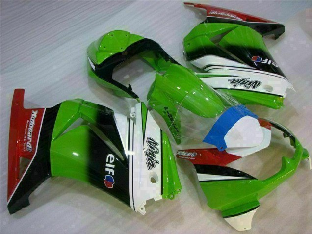 2008-2012 White Green Black Ninja Kawasaki EX250 Motorbike Fairing UK Factory 2008-2012 White Green Black Ninja Kawasaki EX250 Motorbike Fairing UK Factory