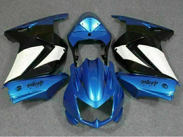 2008-2012 Blue White Black Ninja Kawasaki EX250 Motorbike Fairing Kits UK Factory 2008-2012 Blue White Black Ninja Kawasaki EX250 Motorbike Fairing Kits UK Factory