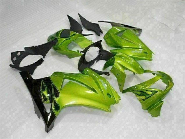 2008-2012 Green Black Kawasaki EX250 Motorcyle Fairings UK Factory 2008-2012 Green Black Kawasaki EX250 Motorcyle Fairings UK Factory