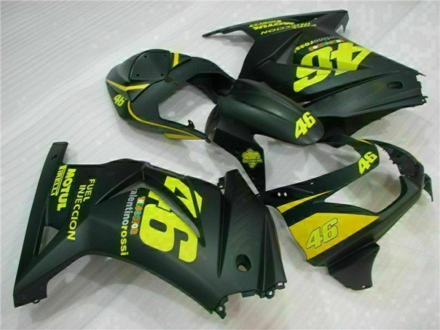 2008-2012 Black Yellow 46 Kawasaki EX250 Motorcycle Fairings Kit UK Factory 2008-2012 Black Yellow 46 Kawasaki EX250 Motorcycle Fairings Kit UK Factory