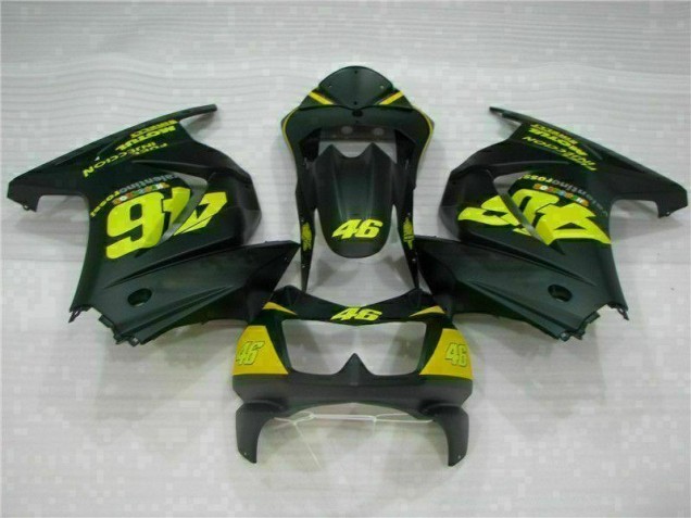 2008-2012 Black Yellow 46 Kawasaki EX250 Motorcycle Fairings Kit UK Factory 2008-2012 Black Yellow 46 Kawasaki EX250 Motorcycle Fairings Kit UK Factory