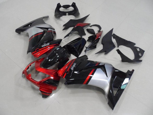 2008-2012 Candy Red Black Silver Kawasaki ZX250R Motorcycle Fairing UK Factory 2008-2012 Candy Red Black Silver Kawasaki ZX250R Motorcycle Fairing UK Factory