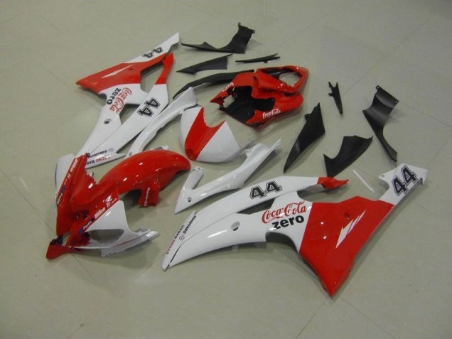 2008-2016 White Red Coca Cola Zero 44 Yamaha YZF R6 Motorcycle Replacement Fairings UK Factory 2008-2016 White Red Coca Cola Zero 44 Yamaha YZF R6 Motorcycle Replacement Fairings UK Factory