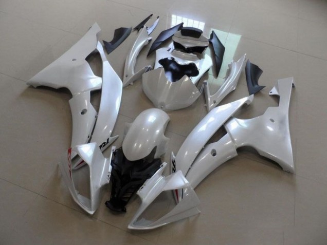 2008-2016 Pearl White Yamaha YZF R6 Replacement Fairings UK Factory