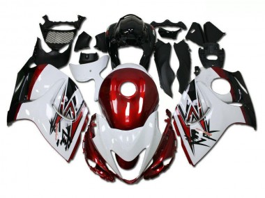 2008-2020 White Red Suzuki GSXR 1300 Hayabusa Motorcycle Fairings MF1876 UK Factory