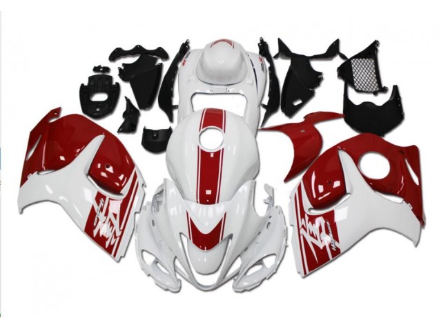 2008-2019 White Red Suzuki GSXR 1300 Hayabusa Replacement Fairings UK Factory 2008-2019 White Red Suzuki GSXR 1300 Hayabusa Replacement Fairings UK Factory