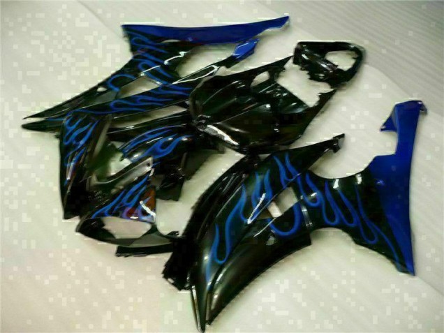 2008-2016 Blue Flame Black Yamaha YZF R6 Motorcylce Fairings UK Factory
