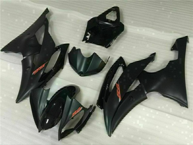 2008-2016 Black Yamaha YZF R6 Motorbike Fairing Kits UK Factory
