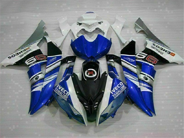 2008-2016 White Blue Yamaha YZF R6 Moto Fairings UK Factory