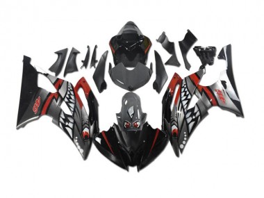 2008-2016 Grey Red Shark Yamaha YZF R6 Motorbike Fairing UK Factory