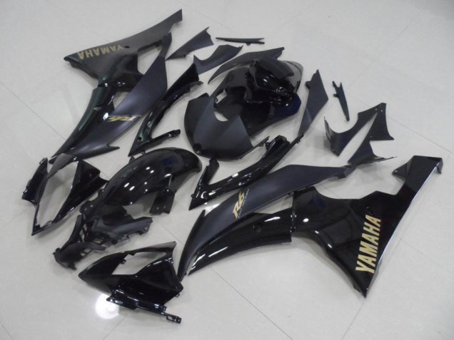 2008-2016 Black with Gold Sticker Yamaha YZF R6 Replacement Motorcycle Fairings UK Factory