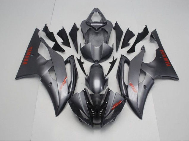 2008-2016 Matte Black Grey Yamaha YZF R6 Motorcycle Fairings Kit UK Factory 2008-2016 Matte Black Grey Yamaha YZF R6 Motorcycle Fairings Kit UK Factory