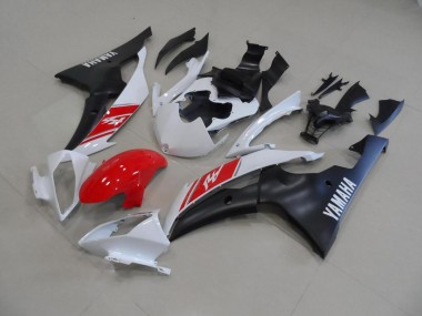 2008-2016 White and Matte Black Yamaha YZF R6 Moto Fairings UK Factory