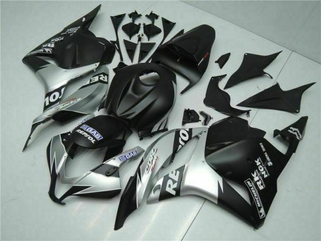 2009-2012 Black Silver Repsol Honda CBR600RR Motorcycle Fairings Kits UK Factory 2009-2012 Black Silver Repsol Honda CBR600RR Motorcycle Fairings Kits UK Factory