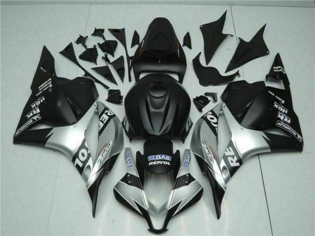 2009-2012 Black Silver Repsol Honda CBR600RR Motorcycle Fairings Kits UK Factory 2009-2012 Black Silver Repsol Honda CBR600RR Motorcycle Fairings Kits UK Factory